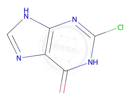 Chemical structure of 2-Chloro-1H-purin-6(7H)-one