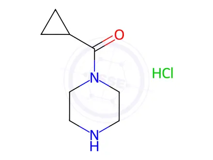 Chemical structure of 1-(Cyclopropylcarbonyl)piperazine hydrochloride