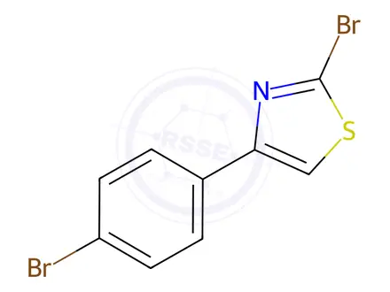 Chemical structure of 2-Bromo-4-(4-bromophenyl)thiazole