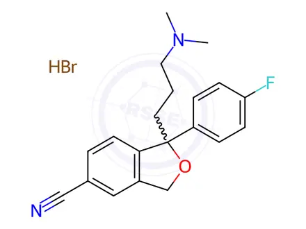 Chemical structure of Citalopram hydrobromide salt