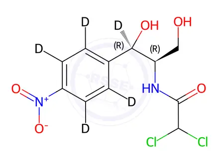 Chemical structure of Chloramphenicol-D5