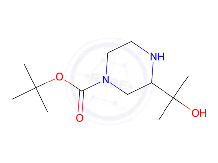 Chemical structure of Tert-butyl 3-(2-hydroxypropan-2-yl)piperazine-1-carboxylate