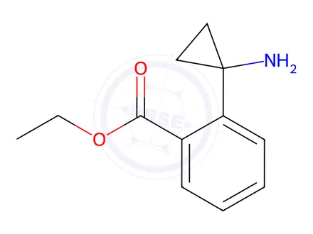 Chemical structure of Benzoic acid, 2-(1-aminocyclopropyl)-, ethyl ester