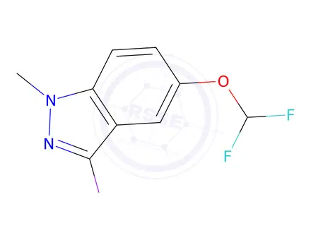 Chemical structure of 5-(Difluoromethoxy)-3-iodo-1-methyl-1H-indazole