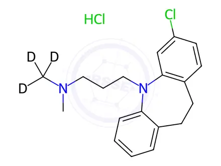Chemical structure of Clomipramine-[D3] HCl (N-methyl-[D3])