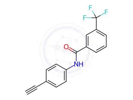 Chemical structure of N-(4-Ethynylphenyl)-3-(trifluoromethyl)benzamide