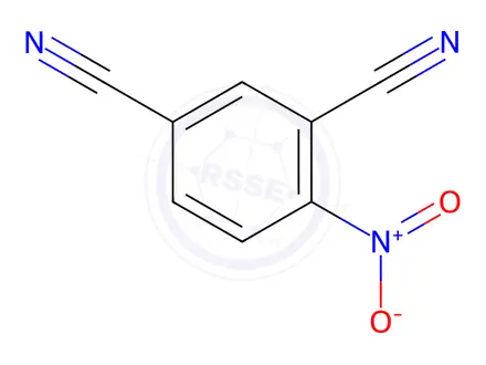 Chemical structure of 2, 4-Dicyanonitrobenzene