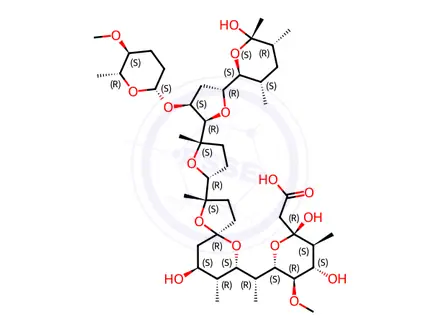 Chemical structure of Semduramicin in acetonitrile