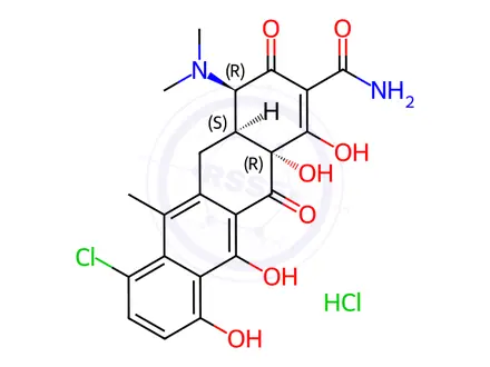 Chemical structure of 4-Epianhydrochlortetracycline hydrochloride