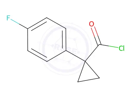 Chemical structure of 1-(4-Fluorophenyl)cyclopropane-1-carbonyl Chloride