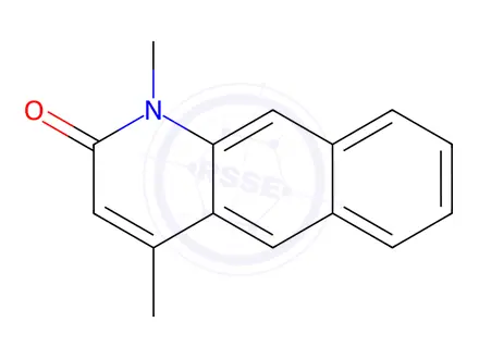 Chemical structure of Benzo[g]quinolin-2(1H)-one, 1,4-dimethyl-(8CI,9CI)