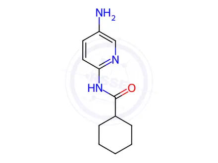 Chemical structure of N-(5-aminopyridin-2-yl)cyclohexanecarboxamide
