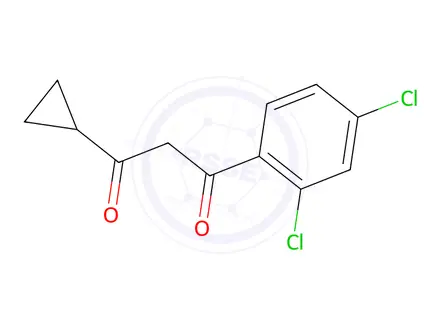 Chemical structure of 1-Cyclopropyl-3-(2,4-dichlorophenyl)propane-1,3-dione