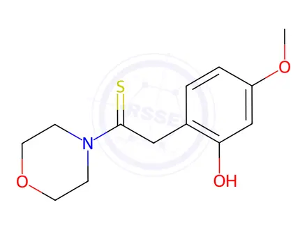 Chemical structure of 2-(2-hydroxy-4-methoxyphenyl)-1-morpholinoethane-1-thione