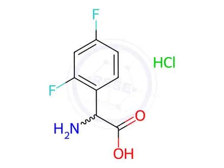 Chemical structure of 2-Amino-2-(2,4-difluorophenyl)acetic acid hydrochloride