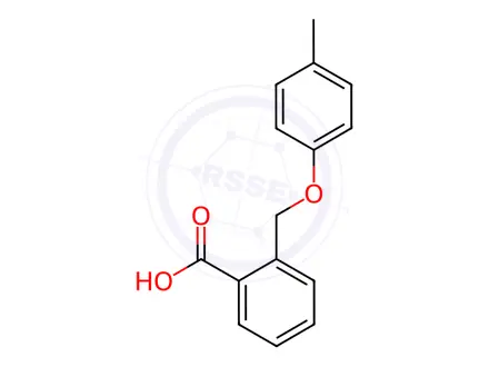 Chemical structure of 2-[(4-Methylphenoxy)methyl]benzoic acid