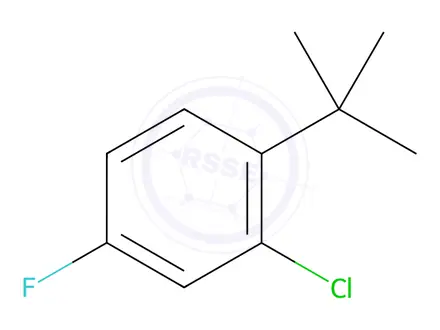 Chemical structure of Benzene, 2-chloro-1-(1,1-dimethylethyl)-4-fluoro-