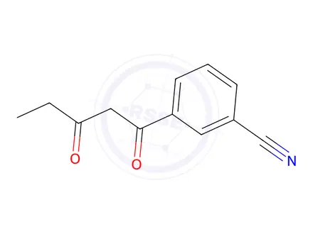 Chemical structure of 3-(3-Oxopentanoyl)benzonitrile