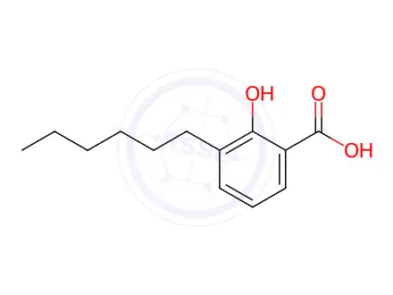 Chemical structure of 3-hexylsalicylic acid
