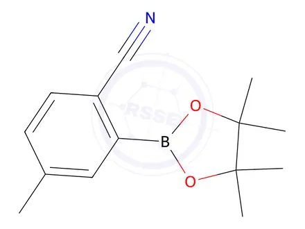 Chemical structure of 4-Methyl-2-(4,4,5,5-tetramethyl-[1,3,2]dioxaborolan-2-yl)-benzonitrile