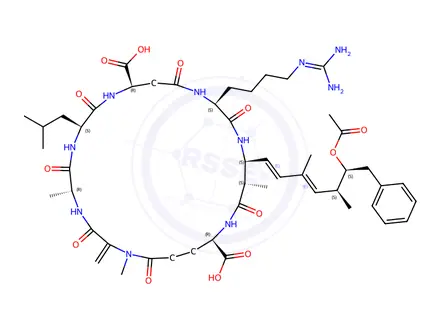 Chemical structure of (Asp(3)-ADMAAdda(5))microcystin-LHar