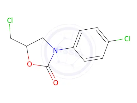 Chemical structure of 5-(chloromethyl)-3-(4-chlorophenyl)-1,3-oxazolidin-2-one