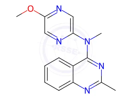 Chemical structure of N-(5-Methoxypyrazin-2-yl)-N,2-dimethylquinazolin-4-amine