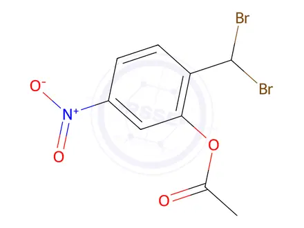 Chemical structure of 2-(Dibromomethyl)-5-nitrophenyl acetate