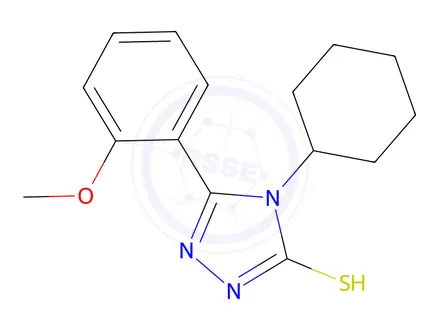Chemical structure of 4-Cyclohexyl-5-(2-methoxyphenyl)-4H-1,2,4-triazole-3-thiol