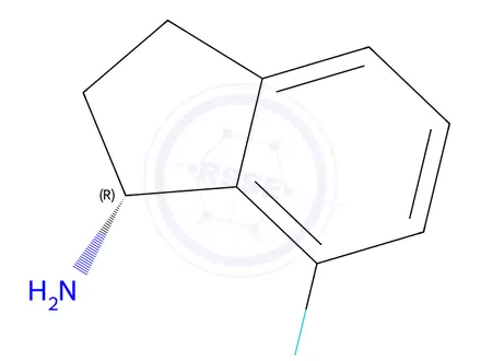 Chemical structure of (R)-7-Fluoro-2,3-dihydro-1H-inden-1-amine