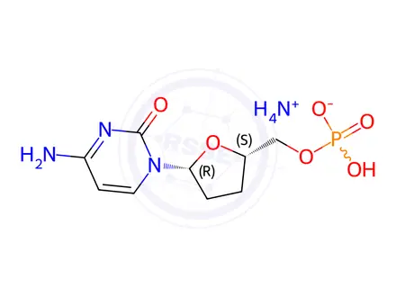 Chemical structure of Zalcitabine Monophosphate Ammonium Salt