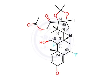 Chemical structure of Fluocinolone acetonide acetate
