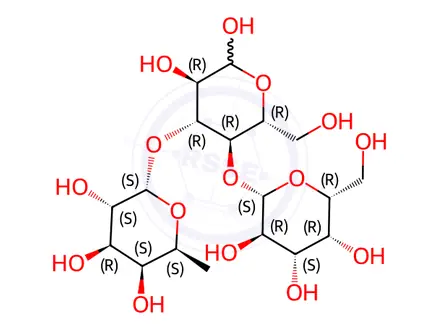 Chemical structure of 3-Fucosyllactose