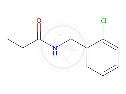 Chemical structure of N-(2-chlorobenzyl)propionamide