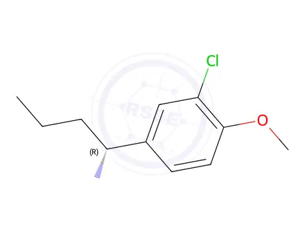 Chemical structure of (R)-1-(3-chloro-4-methoxyphenyl)butan-1-amine