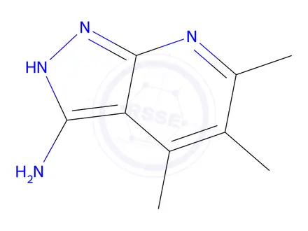 Chemical structure of 4,5,6-trimethyl-1h-pyrazolo[3,4-b]pyridin-3-amine