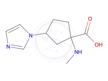 Chemical structure of 3-(1h-Imidazol-1-yl)-1-(methylamino)cyclopentane-1-carboxylic acid