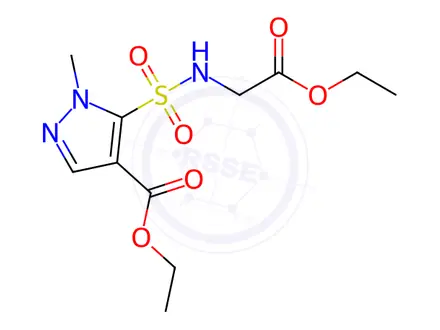 Chemical structure of Ethyl 5-(Ethoxycarbonylmethyl-sulfamoyl)-1-methylpyrazole-4-carboxylate