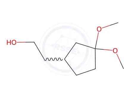 Chemical structure of 2-(3,3-Dimethoxycyclopentyl)ethan-1-ol