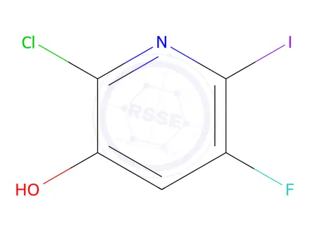 Chemical structure of 2-Chloro-5-fluoro-6-iodopyridin-3-ol