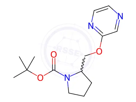 Chemical structure of tert-Butyl 2-((pyrazin-2-yloxy)methyl)pyrrolidine-1-carboxylate