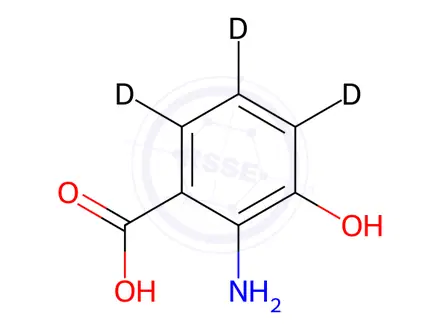 Chemical structure of 3-Hydroxyanthranilic Acid-d3