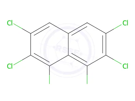 Chemical structure of 1,2,3,6,7,8-Hexachloronaphthalene