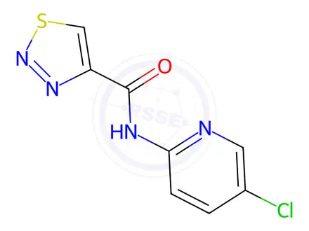 Chemical structure of N-(5-chloropyridin-2-yl)-1,2,3-thiadiazole-4-carboxamide