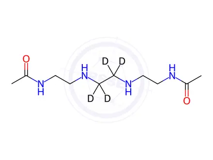Chemical structure of N1,N10-Diacetyl Triethylenetetramine-d4