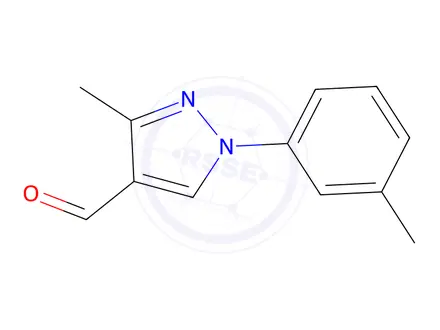 Chemical structure of 3-methyl-1-(3-methylphenyl)-1H-pyrazole-4-carbaldehyde