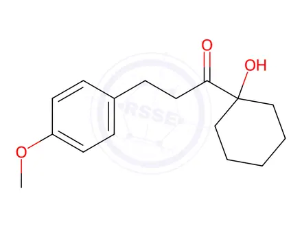Chemical structure of 1-(1-Hydroxycyclohexyl)-3-(4-methoxyphenyl)propan-1-one