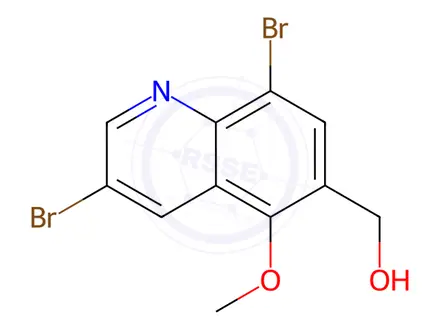 Chemical structure of (3,8-Dibromo-5-methoxyquinolin-6-yl)methanol