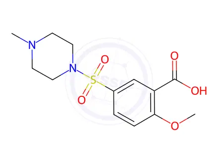 Chemical structure of 2-Methoxy-5-((4-methylpiperazin-1-yl)sulfonyl)benzoic Acid