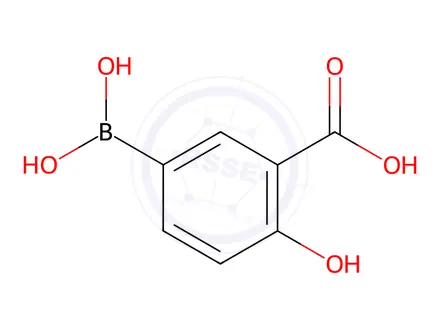 Chemical structure of Benzoic acid, 5-borono-2-hydroxy-